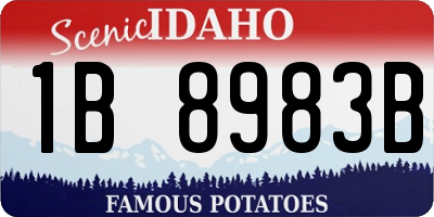 ID license plate 1B8983B
