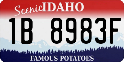 ID license plate 1B8983F