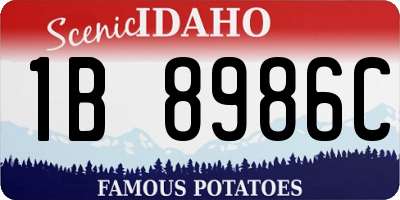ID license plate 1B8986C