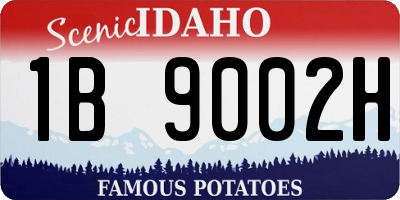 ID license plate 1B9002H