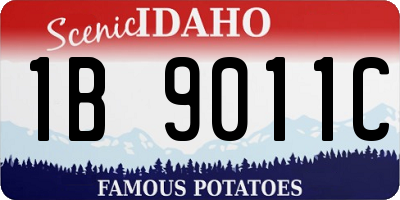 ID license plate 1B9011C