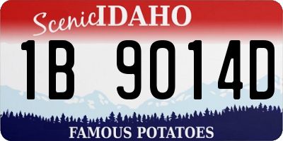 ID license plate 1B9014D