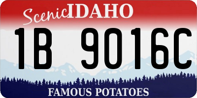 ID license plate 1B9016C