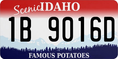 ID license plate 1B9016D
