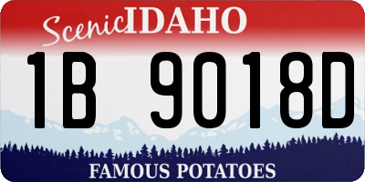 ID license plate 1B9018D