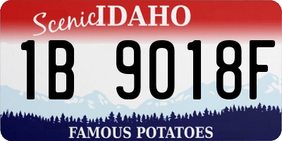 ID license plate 1B9018F