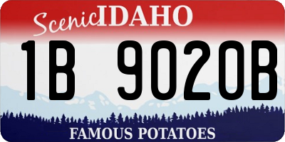 ID license plate 1B9020B
