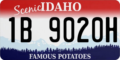 ID license plate 1B9020H