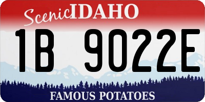 ID license plate 1B9022E