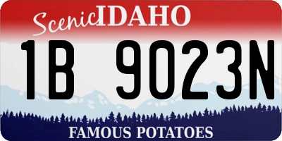 ID license plate 1B9023N