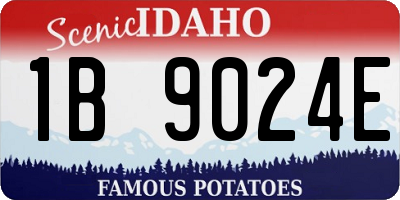 ID license plate 1B9024E