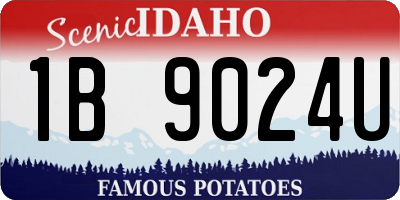 ID license plate 1B9024U