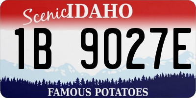ID license plate 1B9027E