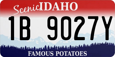 ID license plate 1B9027Y