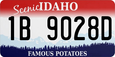 ID license plate 1B9028D