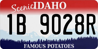 ID license plate 1B9028R