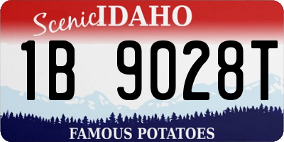 ID license plate 1B9028T