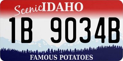 ID license plate 1B9034B