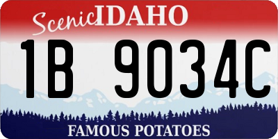 ID license plate 1B9034C