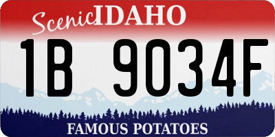 ID license plate 1B9034F