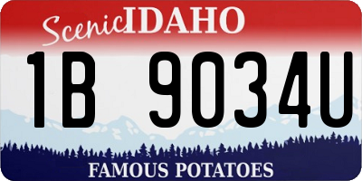 ID license plate 1B9034U