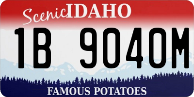 ID license plate 1B9040M