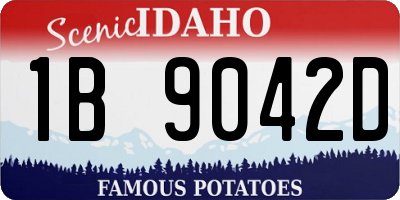ID license plate 1B9042D