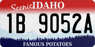 ID license plate 1B9052A