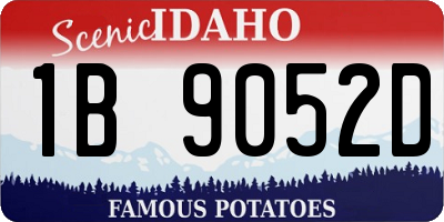 ID license plate 1B9052D