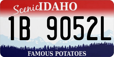 ID license plate 1B9052L