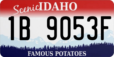 ID license plate 1B9053F