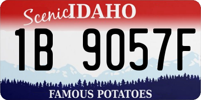 ID license plate 1B9057F