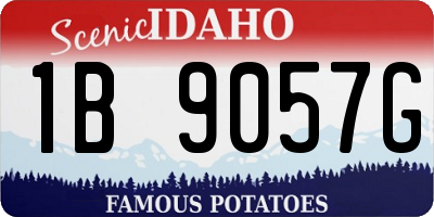 ID license plate 1B9057G