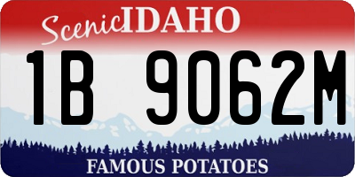 ID license plate 1B9062M