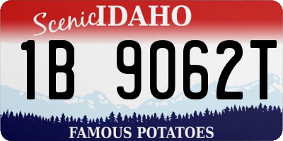 ID license plate 1B9062T