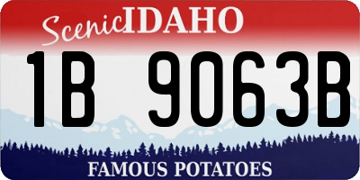 ID license plate 1B9063B