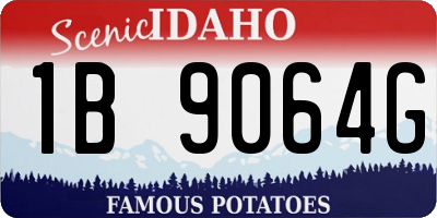 ID license plate 1B9064G