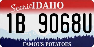 ID license plate 1B9068U