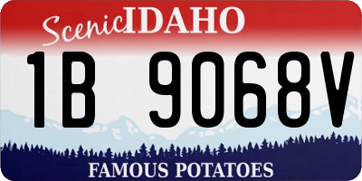 ID license plate 1B9068V