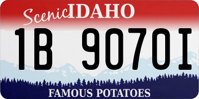 ID license plate 1B9070I