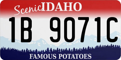 ID license plate 1B9071C