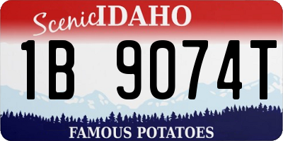 ID license plate 1B9074T