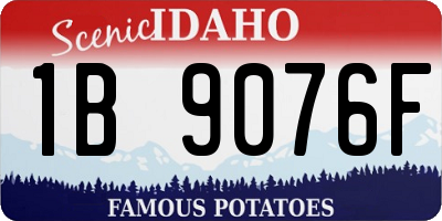 ID license plate 1B9076F