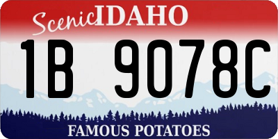ID license plate 1B9078C