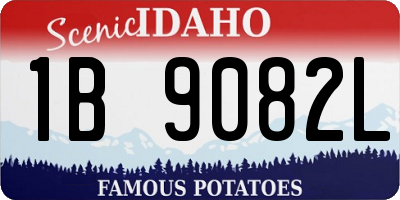 ID license plate 1B9082L