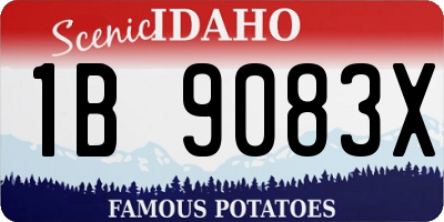 ID license plate 1B9083X