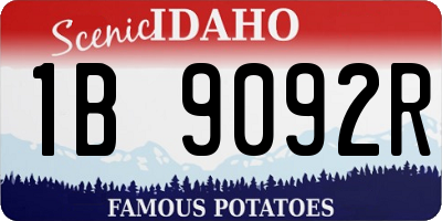 ID license plate 1B9092R