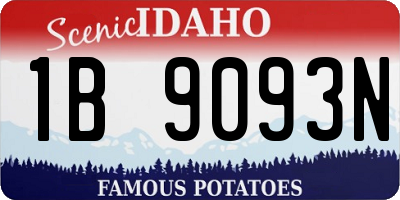 ID license plate 1B9093N