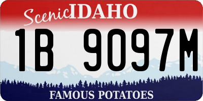 ID license plate 1B9097M
