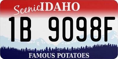 ID license plate 1B9098F